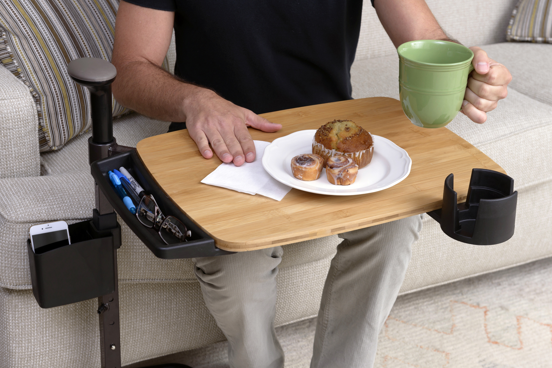 Able Life Able Tray - Modern Wooden TV Tray with Stand Assist
